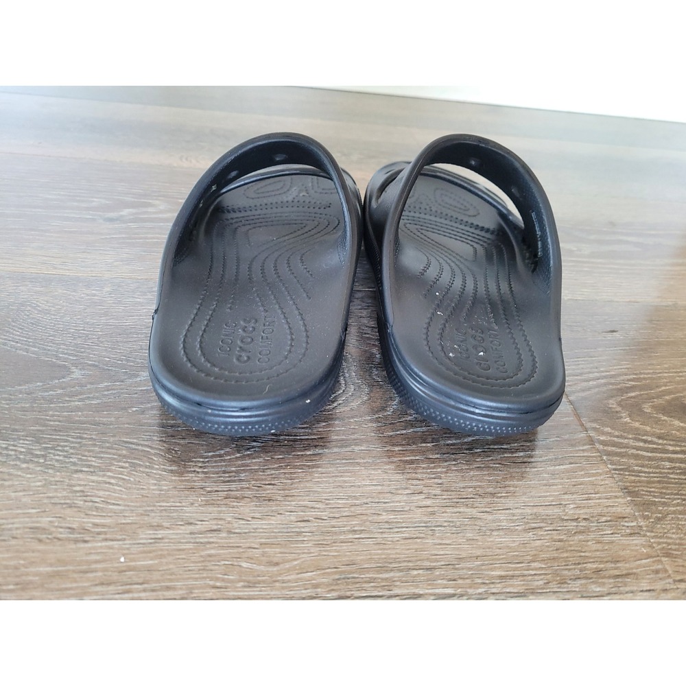 Crocs Crocband Slide Sandals Mens 7 Womens 9 Black Casual Comfort Slip On #2‎ - Picture 3 of 5